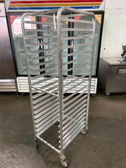 20 Space Aluminum Sheet Pan Rack on Casters