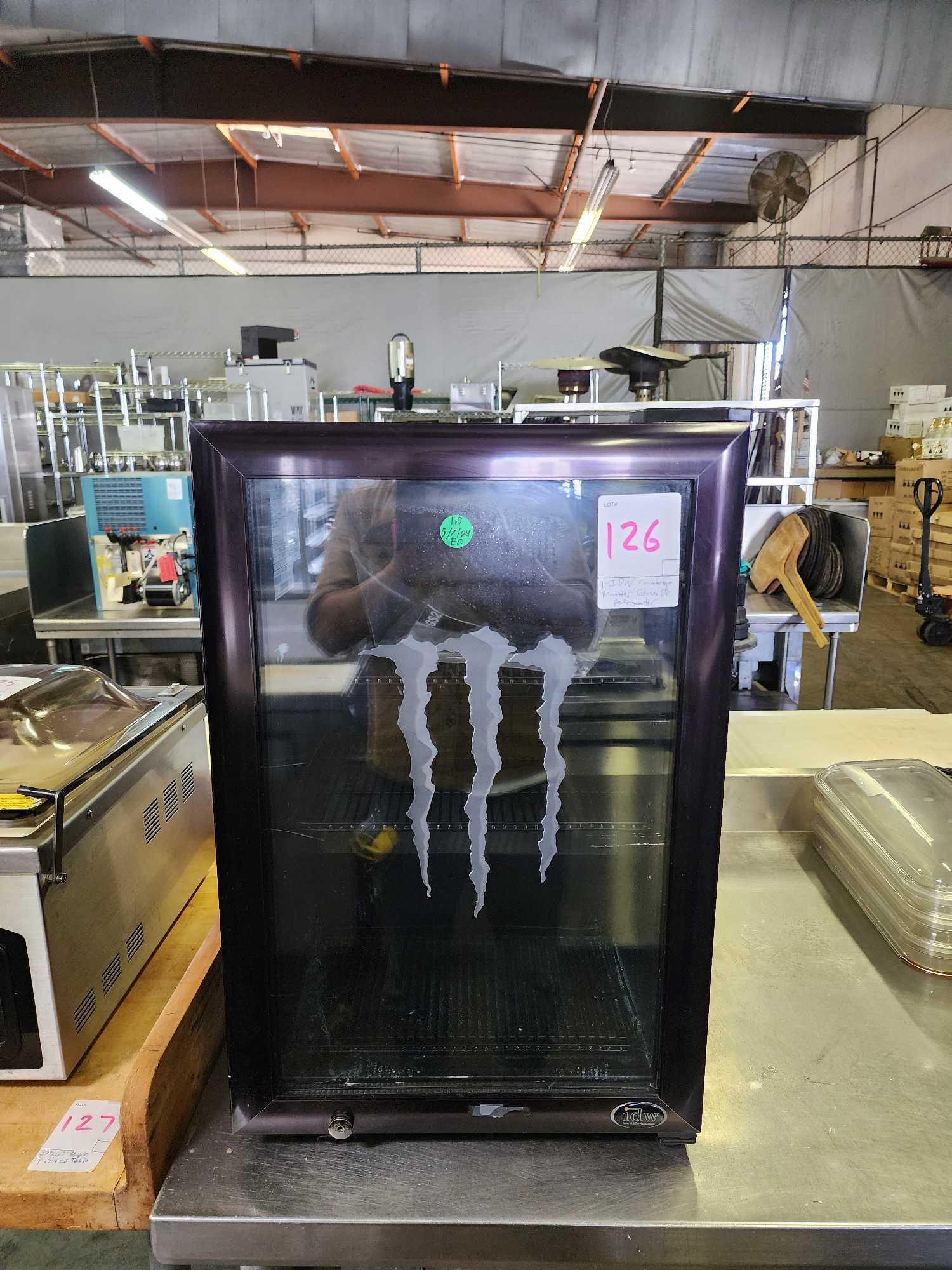 IDW Countertop Monster Logo Beverage Merchandiser Refrigerator