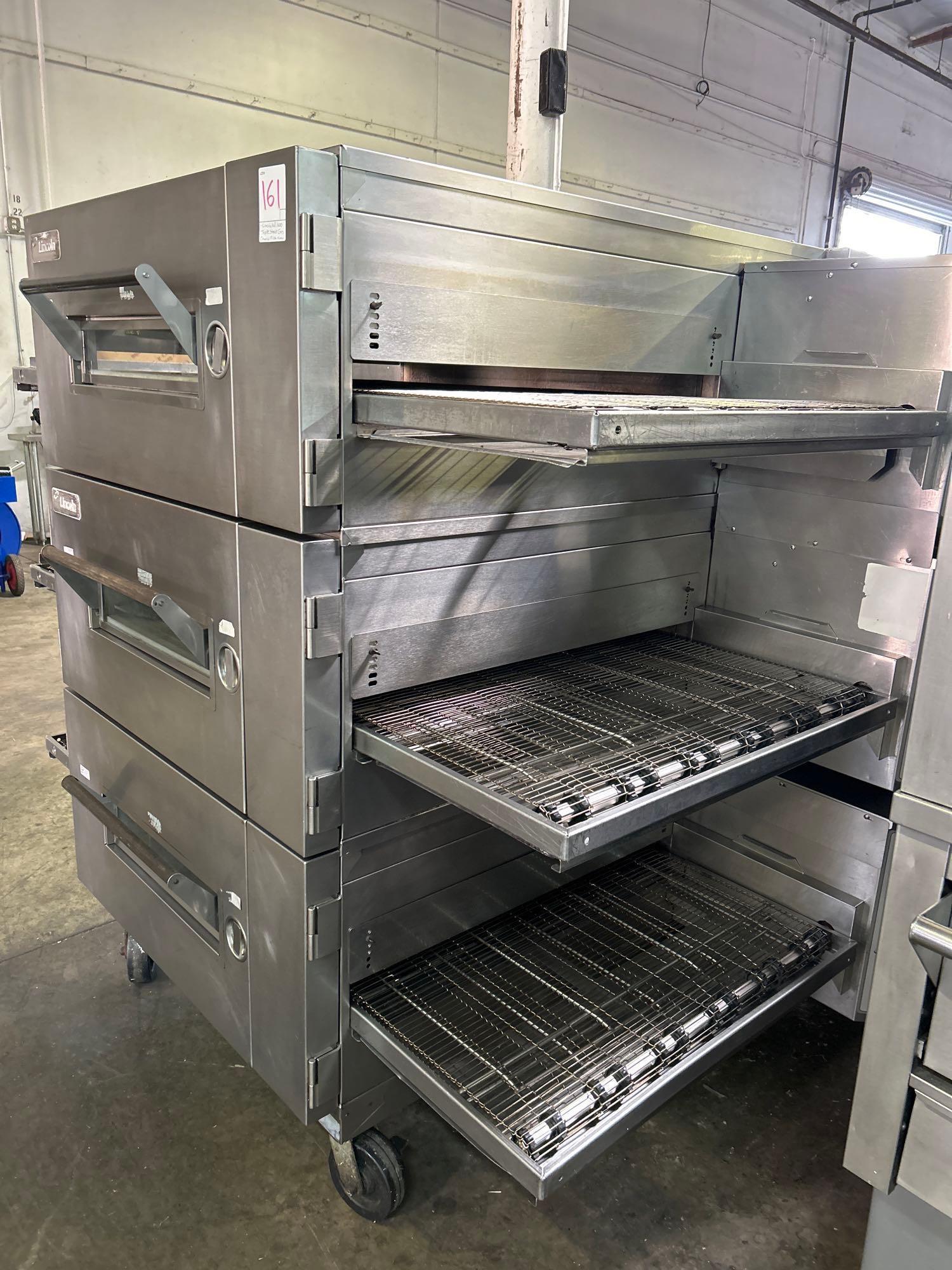 Lincoln Mdl. 1600 Triple Stack Gas Conveyor Pizza Oven