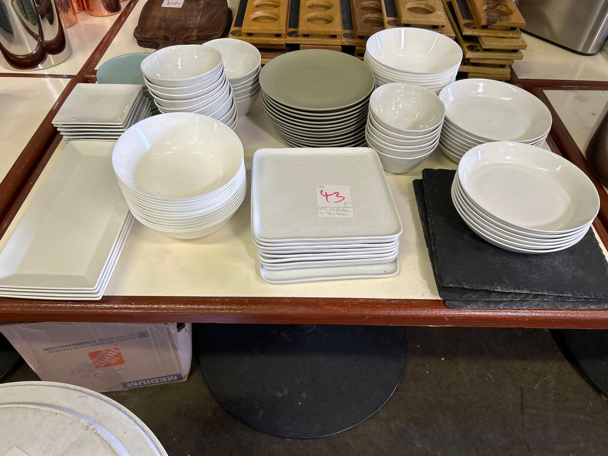 Lot of All Dishes on This Table