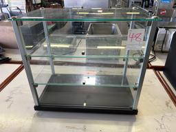 23 in. x 14 in. 3 Shelf Glass Display Merchandiser