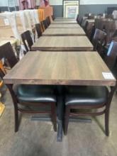24 in. x 30 in. Faux Wood Laminate Top Pedestal Tables