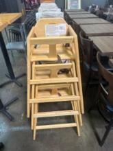 Winco Wood Baby High Chairs