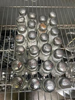 LOT of Salt and Pepper Shakers on this shelf