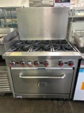 CPG 36 in. 6 Open Burner Gas Range and Oven