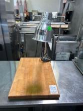 24 in. x 16 in. Maple Block Carving Station with Heat Lamp