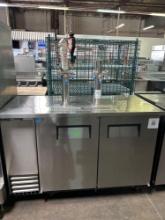 True 59 in. Stainless Steel 2 Tower Refrigerated Tap Box
