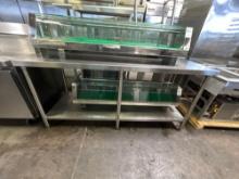 78 in. x 30 in All Stainless Steel Table with 3.5 in. Backsplash