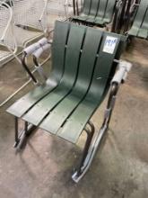 2 New Exter Mater Ocean Metal and Plastic Stackable Chairs