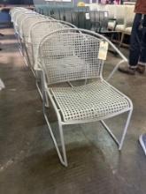 Grey Metal Mesh Patio Chairs