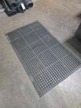 36 in. x 60 in. Black Rubber Floor Mats