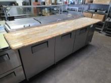 True 93 in. Pizza Table with Granite Cutting Board