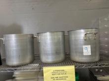 24 qt. Aluminum Stock Pots with Lids