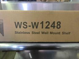 New in Box - GSW 48 in. X 13 in. Stainless Steel Wall Shelves