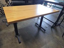 48 in. x 30 in. Solid Wood Top Dining Table