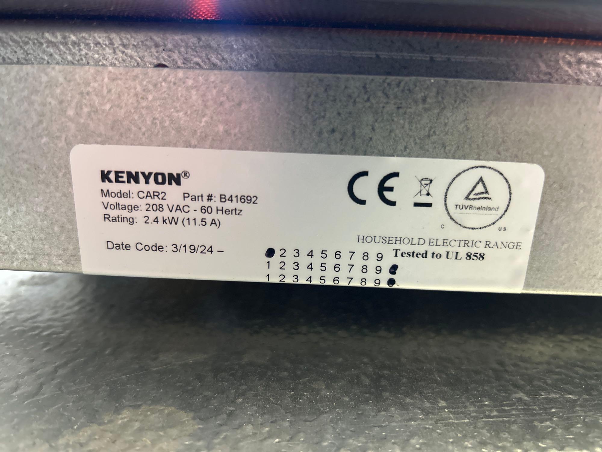 New Kenyon Mdl. CAR2 2 Burner Drop In Electric Cooktop