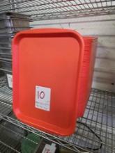 10.5 in. x 14 in. Orange Fast Food Trays