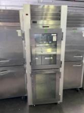 Traulsen 2 Half Glass Door Refrigerator with Pan Giides