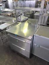 Randell 32 in. 2 Drawer Worktop Refrigerator with Stainless Steel Overshelf