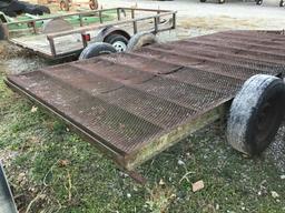 16FT BUMPERHITCH FLATBED TRAILER (NO TITLE)