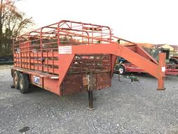 16FT GOOSENECK BRAND STOCK TRAILER ( NO TITLE )
