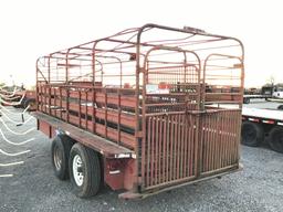 16FT GOOSENECK BRAND STOCK TRAILER ( NO TITLE )