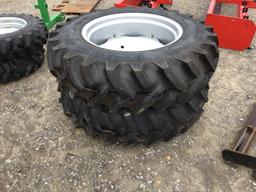 (2) NEW 13.6/28 TITAN TRACTOR TIRES AND WHEELS