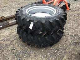 (2) NEW 13.6/28 TITAN TRACTOR TIRES AND WHEELS