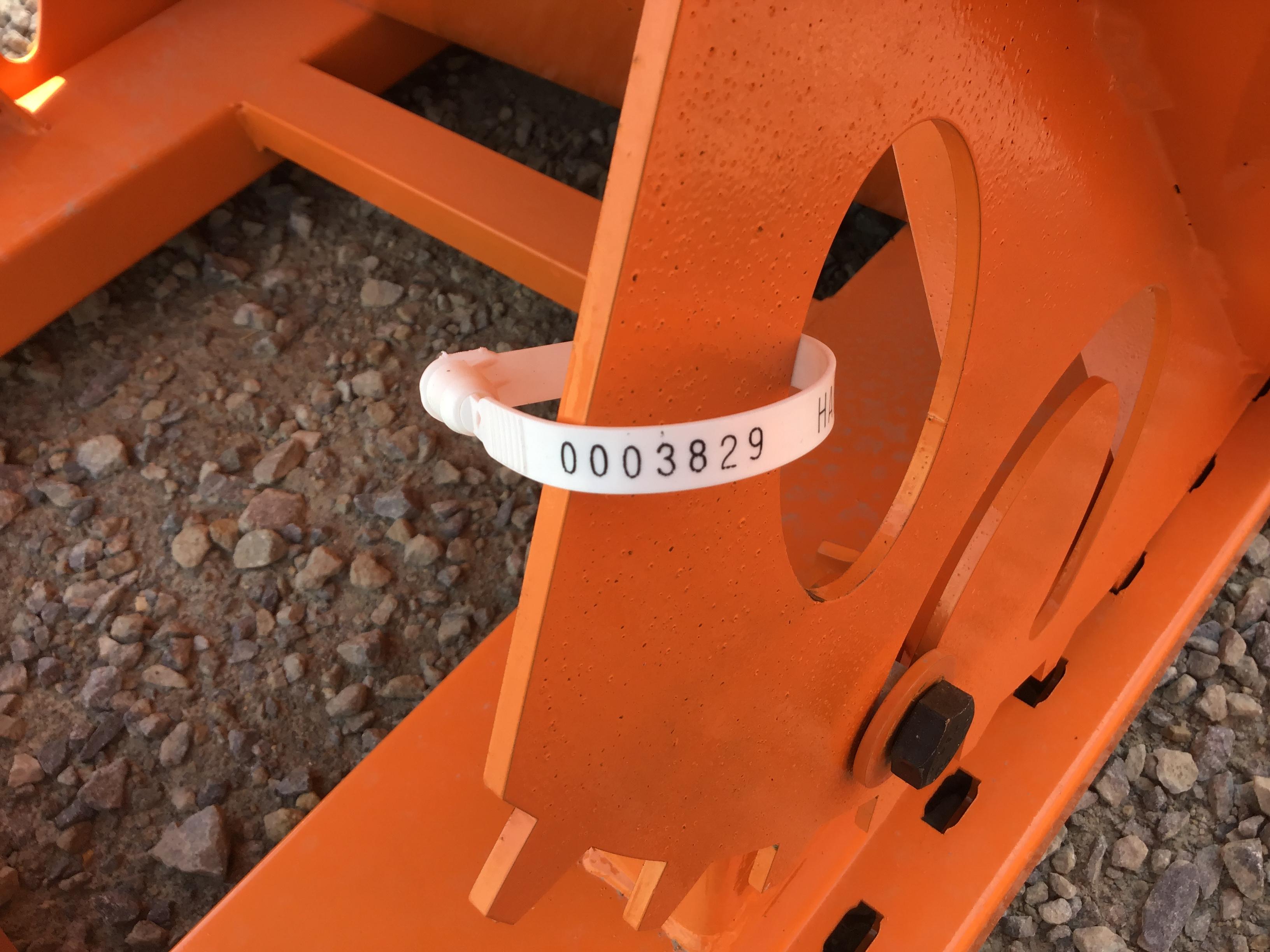 UNUSED ORANGE FORKLIFT DUMPSTER