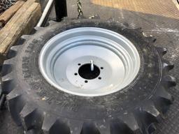 (2) NEW 9.5-20 TITAN TRACTOR TIRES AND RIMS - BOTH FOR ONE PRICE