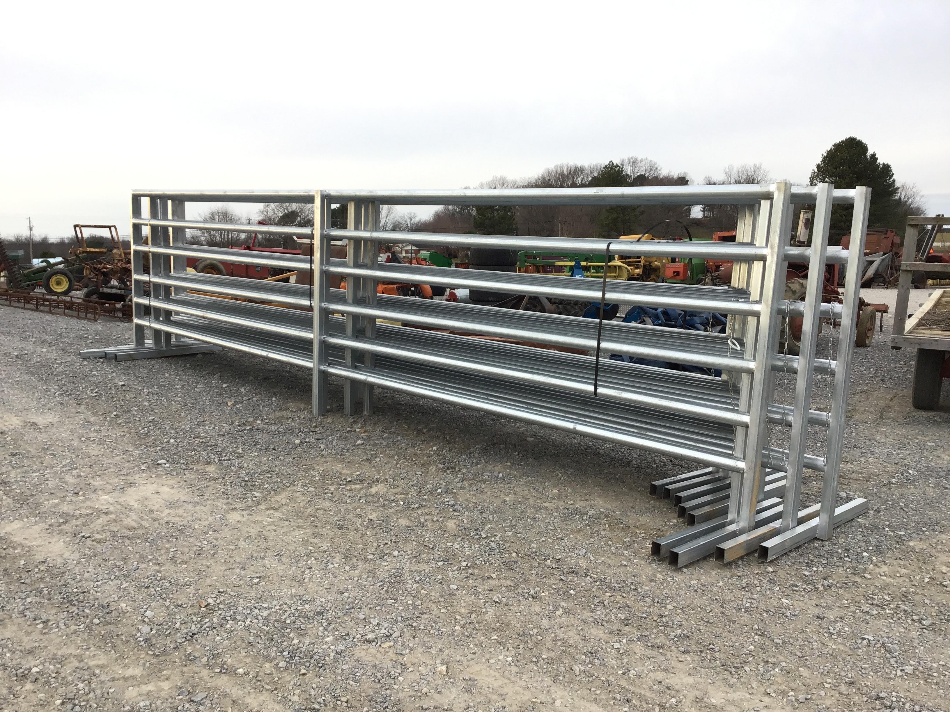 (9) 25FT FREE STANDING CORRAL PANELS - ALL ONE PRICE
