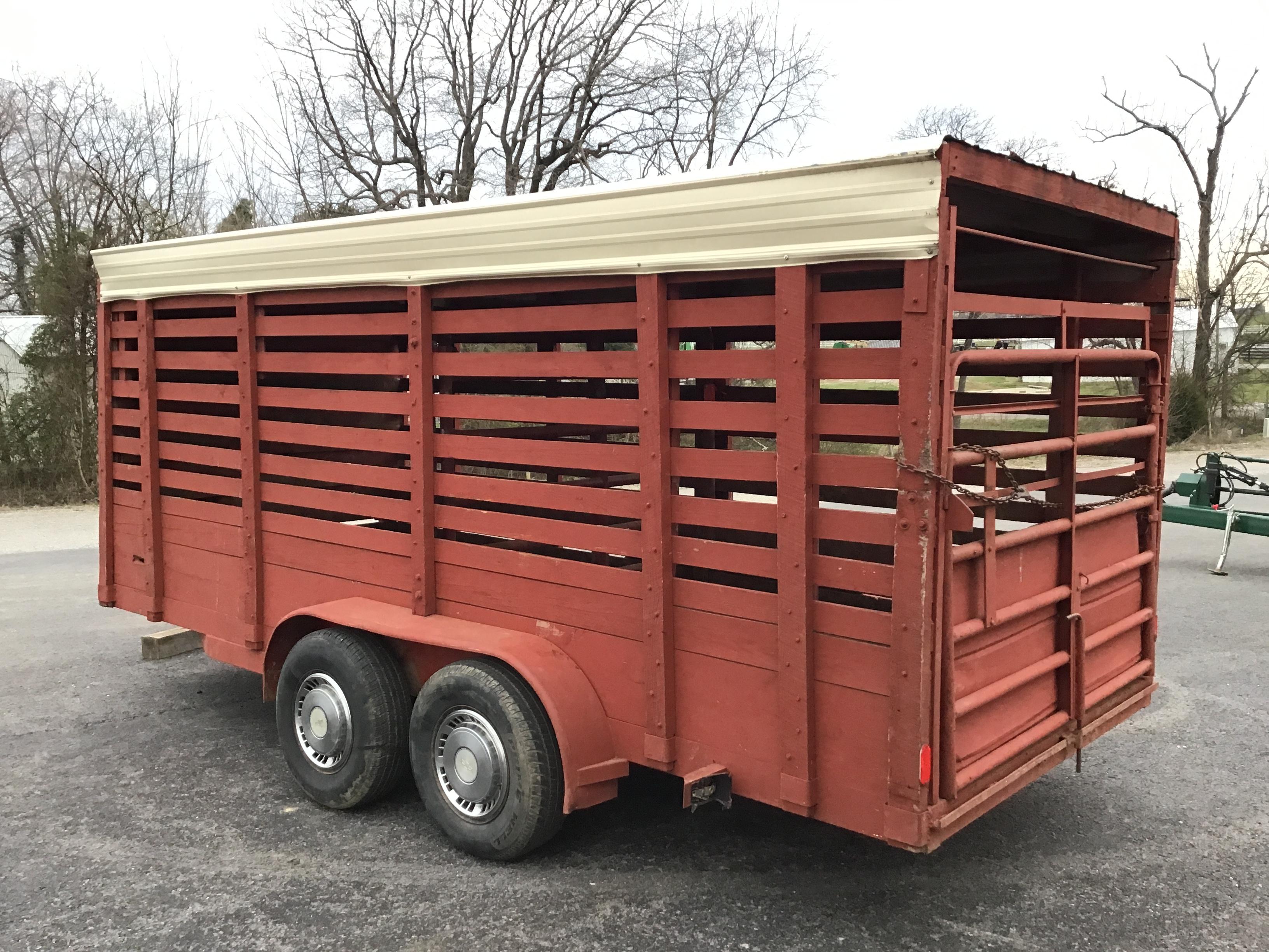 16FT BUMPERHITCH STOCK TRAILER - NO TITLE