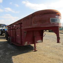 20FT GOOSENECK STOCK TRAILER - NO TITLE