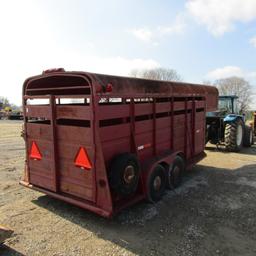 20FT GOOSENECK STOCK TRAILER - NO TITLE