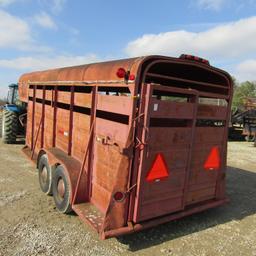 20FT GOOSENECK STOCK TRAILER - NO TITLE