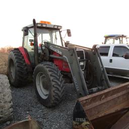 6180 MASSEY FERGUSON TRACTOR W/ CAB AND LOADER