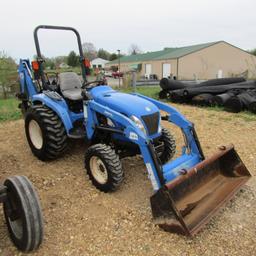 TC29DA NEW HOLLAND TRACTOR W/ BUSHOG BACKHOE
