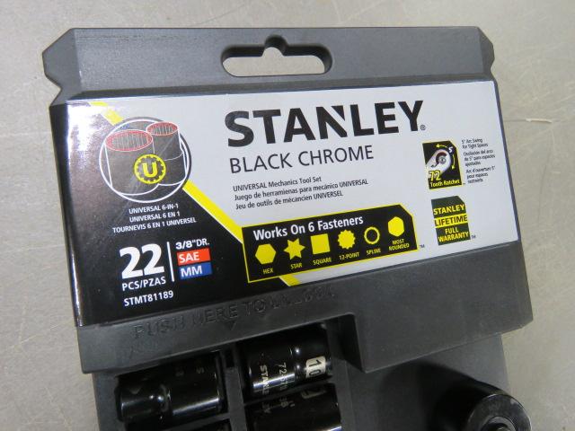 22PC STANLEY 3/8'' RATCHET SET