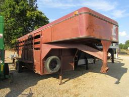 16FT WILRO GOOSENECK STOCK TRAILER  - NO TITLE
