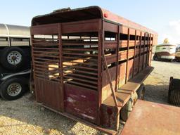 16FT WILRO GOOSENECK STOCK TRAILER  - NO TITLE