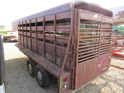 16FT WILRO GOOSENECK STOCK TRAILER  - NO TITLE