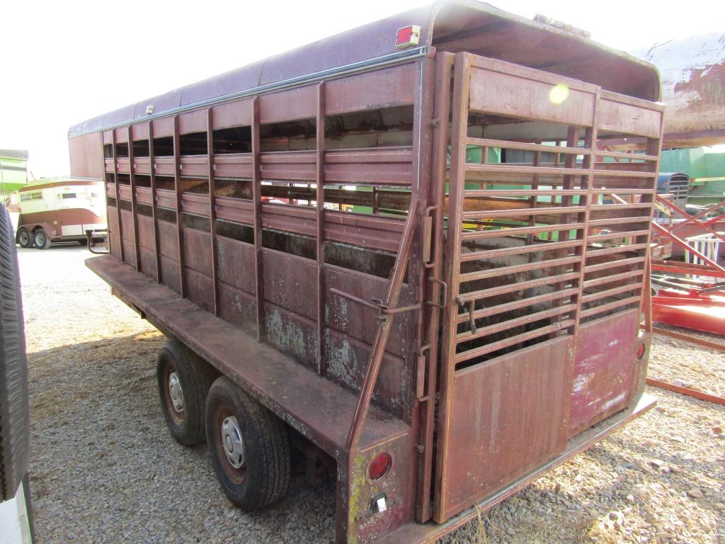 16FT WILRO GOOSENECK STOCK TRAILER  - NO TITLE