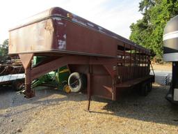 16FT WILRO GOOSENECK STOCK TRAILER  - NO TITLE