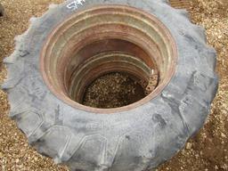 (2) 18.4/38 FIRESTONE TRACTOR TIRES AND RIMS - BOTH ONE PRICE