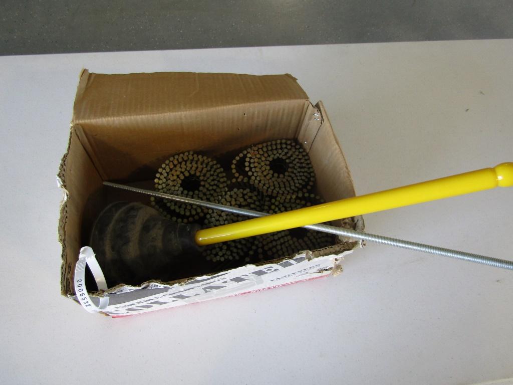 BOX OF NAILS & PLUNGER