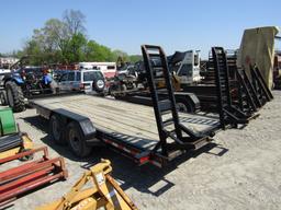 20FT BUMPERHITCH FLATBED TRAILER W/ TITLE