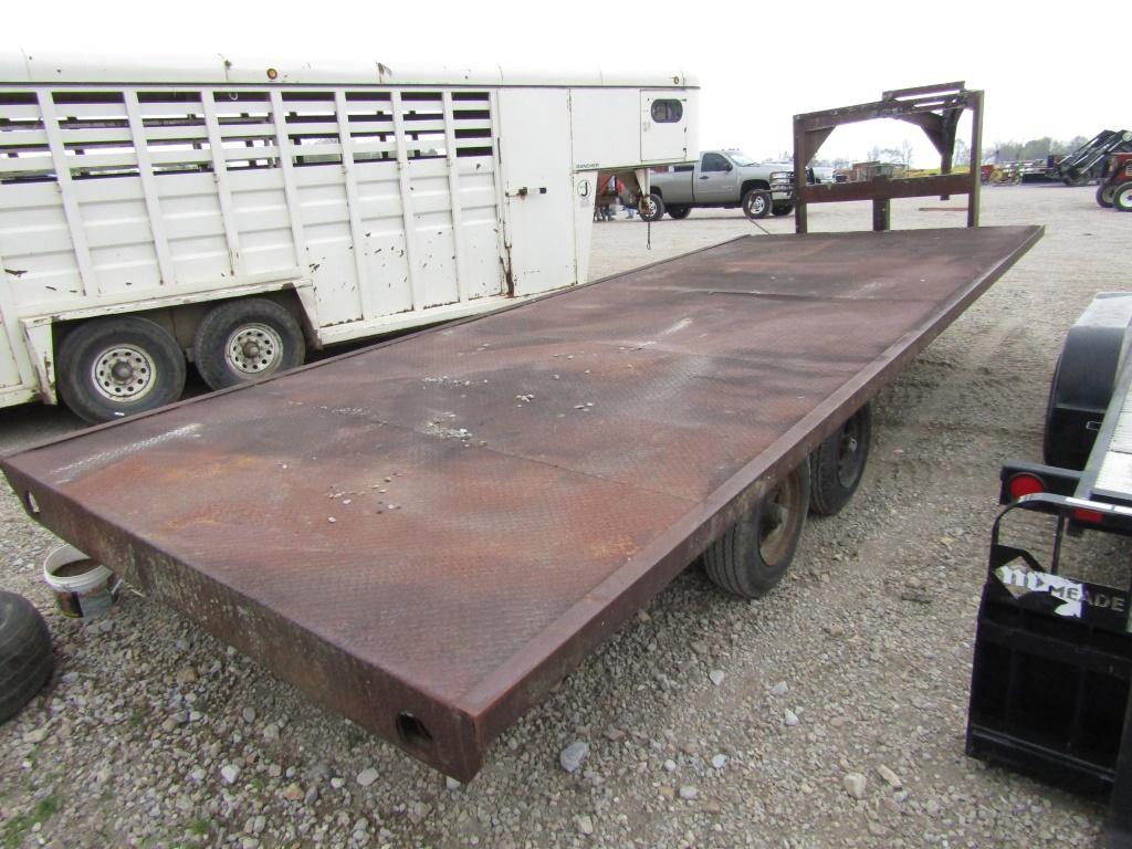 20FT METAL GOOSENECK TRAILER - NO TITLE