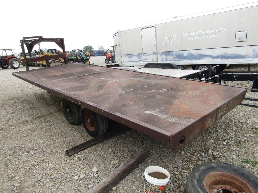 20FT METAL GOOSENECK TRAILER - NO TITLE