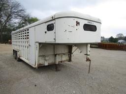 6' X 20' CIRCLE J LIVESTOCK TRAILER - NO TITLE