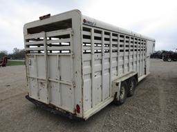 6' X 20' CIRCLE J LIVESTOCK TRAILER - NO TITLE